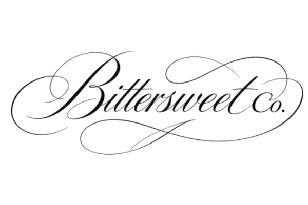 Elegant cursive text 'Bittersweet co.' on a white background